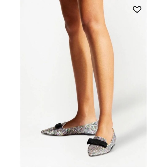 Jimmy Choo Gala Glitter Flats - Picture 16 of 16